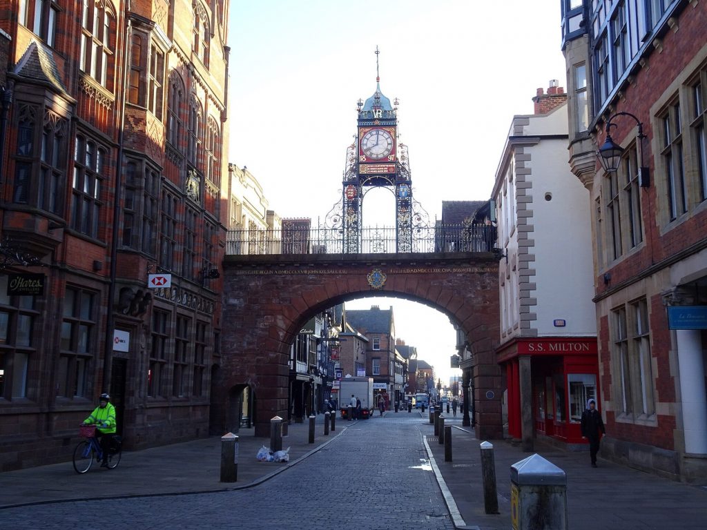 The Eastgate Clock in Chester city centre